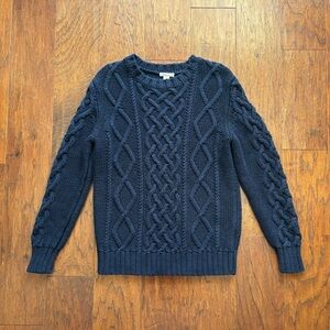 Crewcuts Chunky Navy Cable Knit Sweater | Size 12